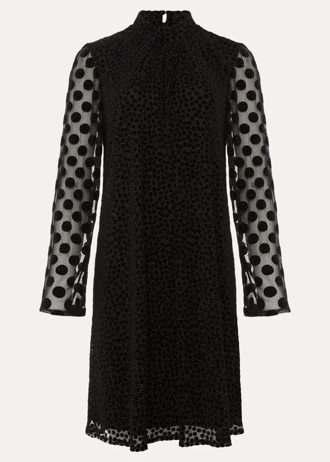 Phase Eight Sevina Spot Tunic Dress Black Women Dresses