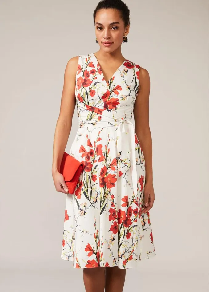 Phase Eight Sofia Floral Cotton Dress Ivoryfire Women Dresses