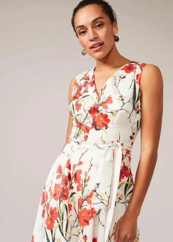 Phase Eight Sofia Floral Cotton Dress Ivoryfire Women Dresses