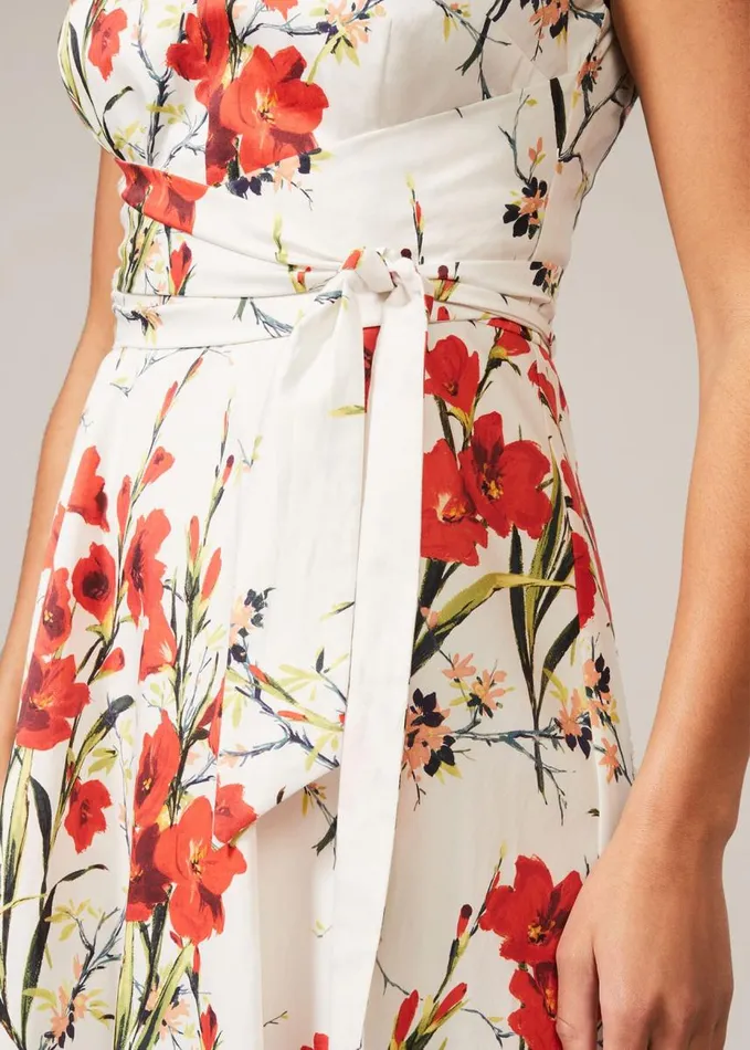 Phase Eight Sofia Floral Cotton Dress Ivoryfire Women Dresses