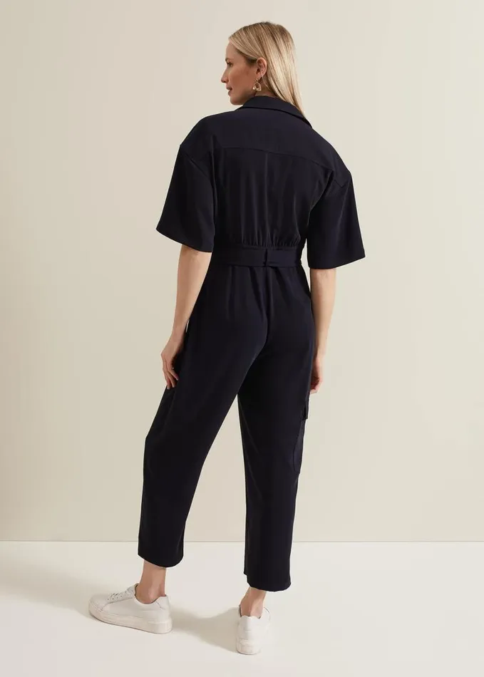 Phase Eight Tallulah Navy Utility Jumpsuit Navy Women Dresses
