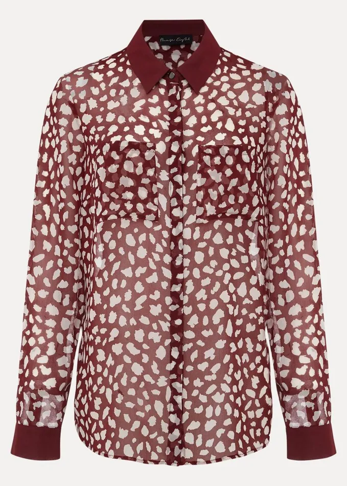 Phase Eight Tanjina Printed Blouse Powder Pinkgreen Women Shirts and Blouses