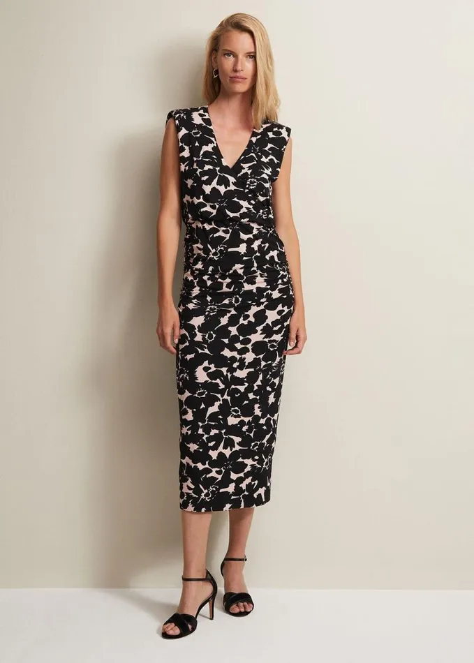 Phase Eight Taylor Floral Jersey Midi Dress Multicoloured Women Dresses