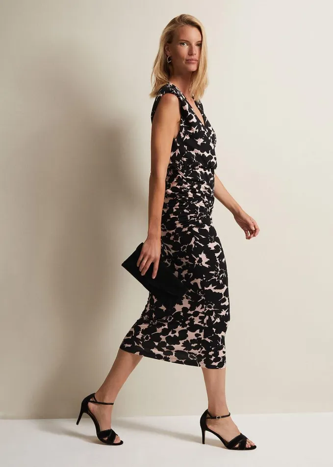 Phase Eight Taylor Floral Jersey Midi Dress Multicoloured Women Dresses
