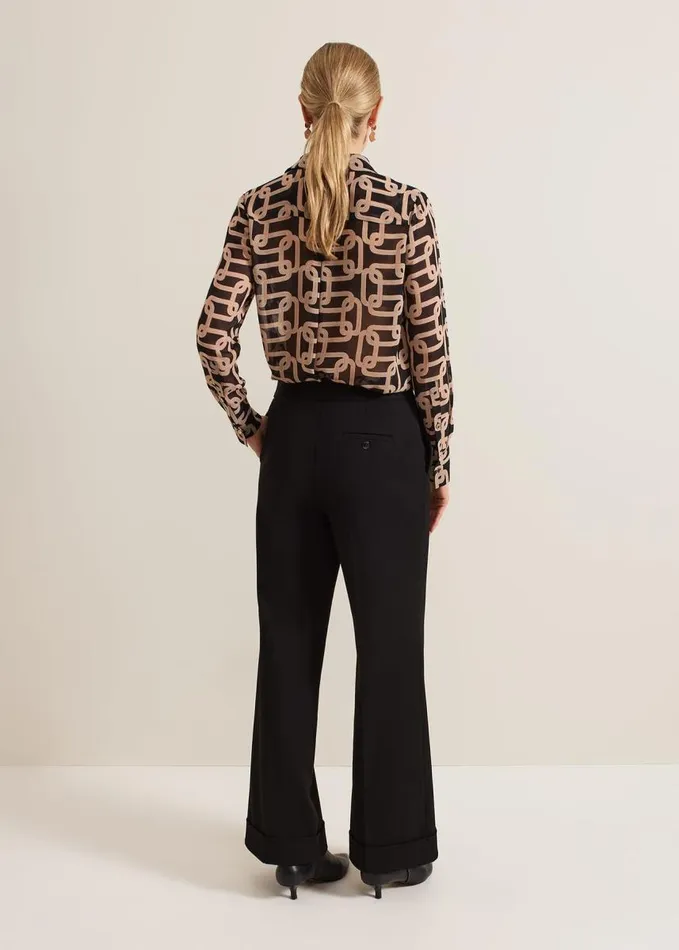 Phase Eight Trixie Turn Up Hem Trouser Black Women Trousers