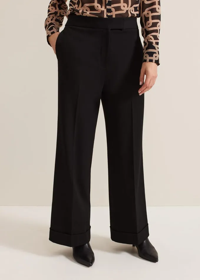 Phase Eight Trixie Turn Up Hem Trouser Black Women Trousers