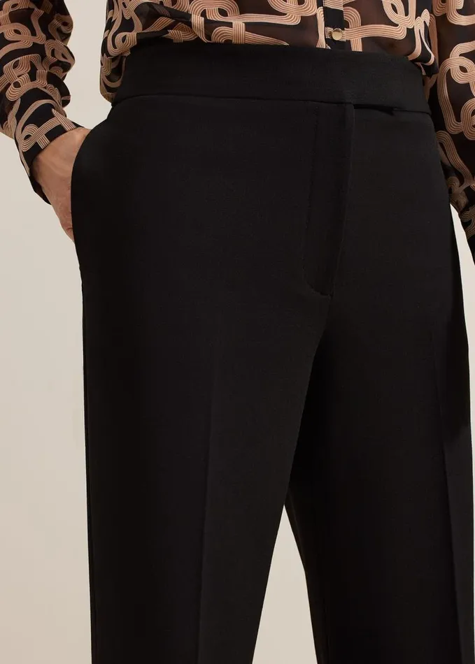 Phase Eight Trixie Turn Up Hem Trouser Black Women Trousers