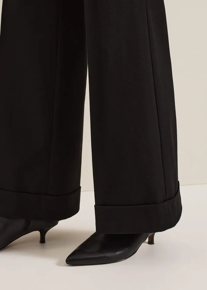 Phase Eight Trixie Turn Up Hem Trouser Black Women Trousers