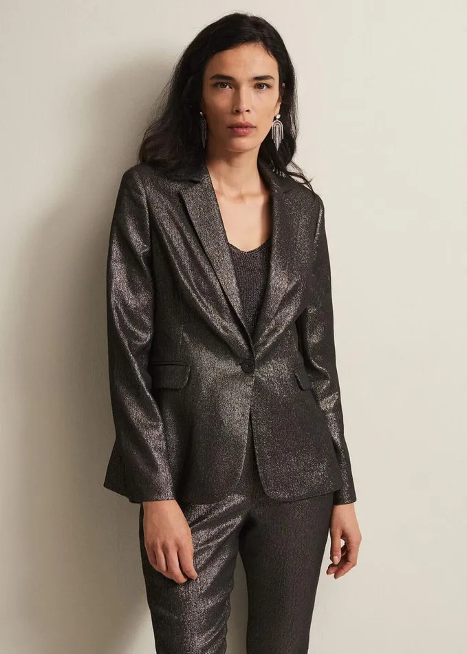 Phase Eight Ulrica Shimmer Blazer Metallic Women Jackets