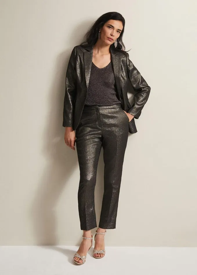 Phase Eight Ulrica Shimmer Blazer Metallic Women Jackets
