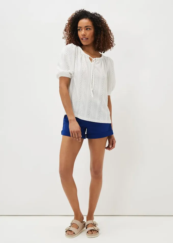 Phase Eight Una Denim Short Cobalt Women Trousers