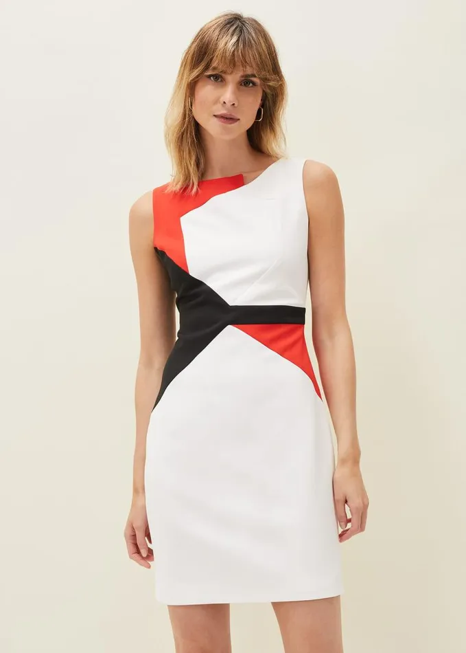 Phase Eight Valarie Colourblock Dress Multicoloured Women Dresses