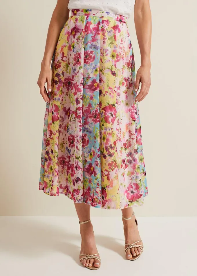 Phase Eight Vivianne Floral Midi Skirt Multicoloured Women Skirts