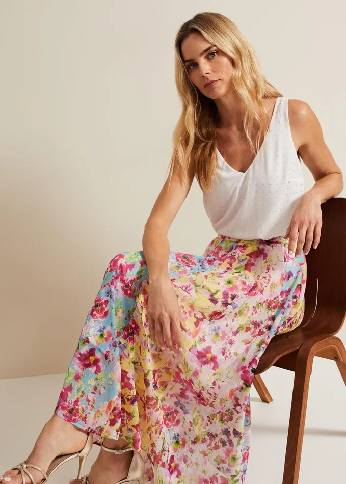 Phase Eight Vivianne Floral Midi Skirt Multicoloured Women Skirts