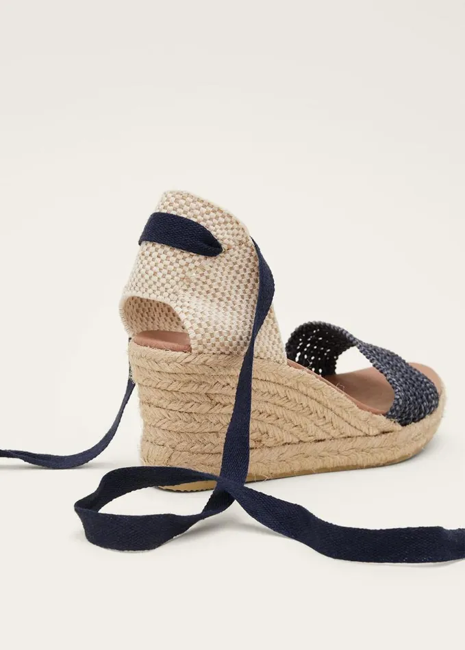 Phase Eight Weave Espadrille Navy Women Heels