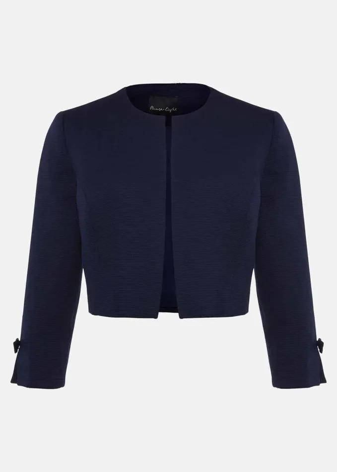 Phase Eight Zoelle Bow Detail Jacket French Navy Women Jackets
