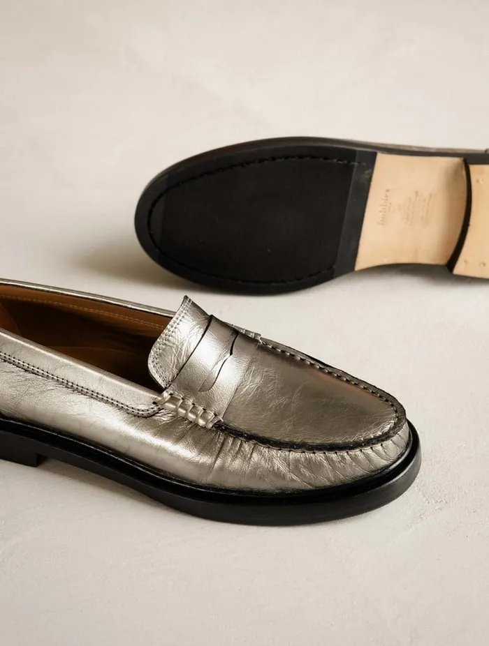 Polly Cosmic Silver Women Bobbies Loafers and Derbies