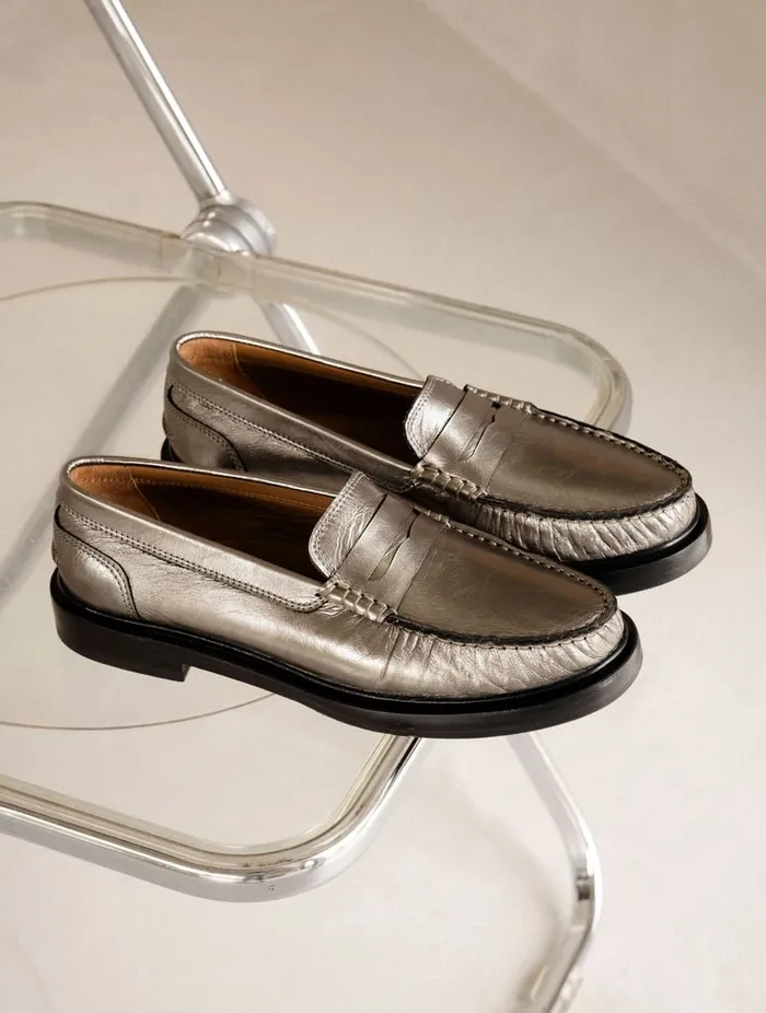 Polly Cosmic Silver Women Bobbies Loafers and Derbies