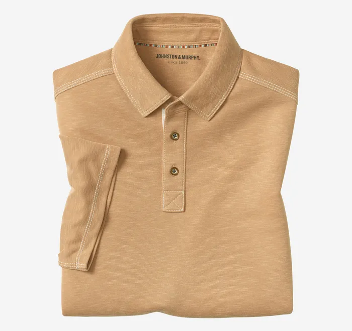 Polos and Tees Vintage Slub Polo Ginger Johnston and Murphy Men