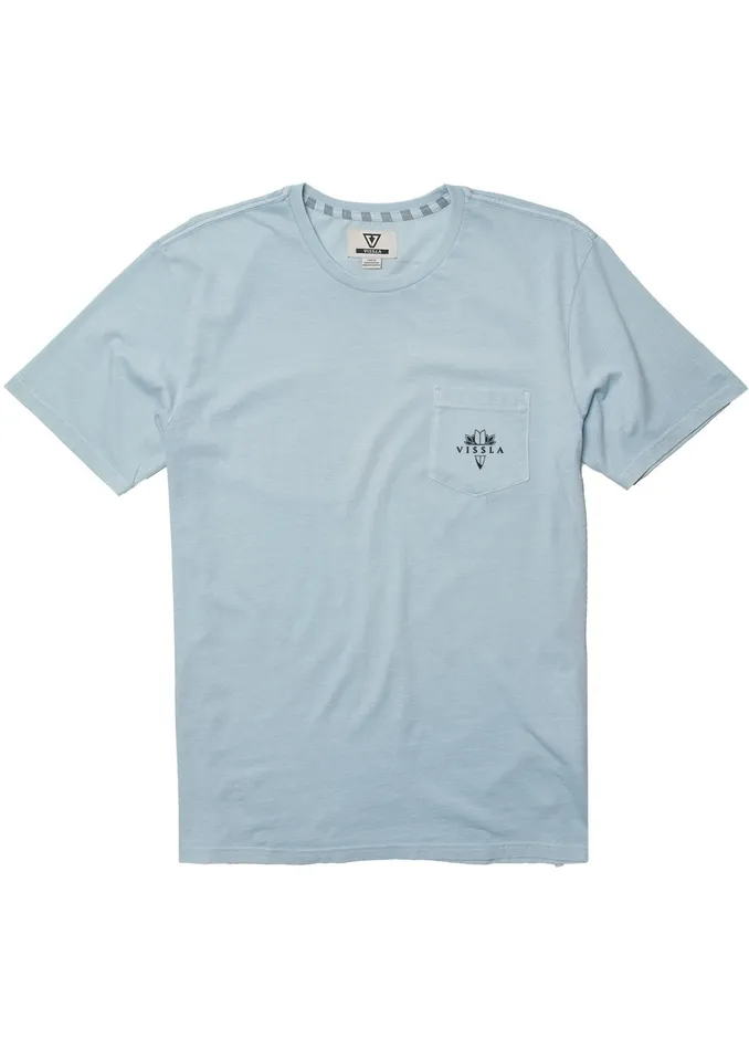 Premium Tees Vissla Men Dagger Ss Pkt Tee Ice Blue Premium Tees Vissla Men Dagger Ss Pkt Tee Ice Blue