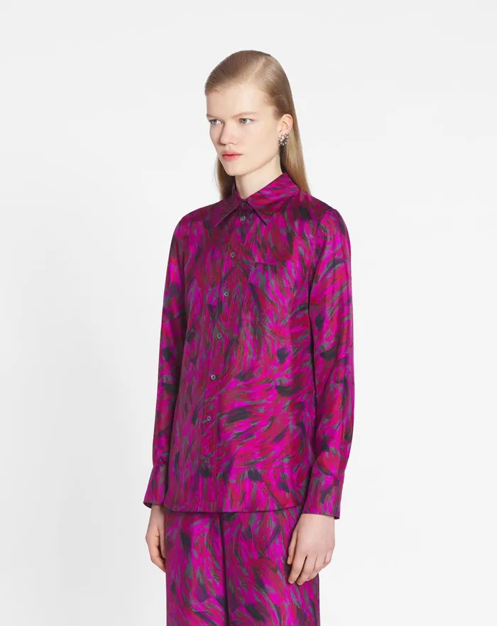 Printed Shirt Fuchsia Women Lanvin Tops Printed Shirt Fuchsia Women Lanvin Tops