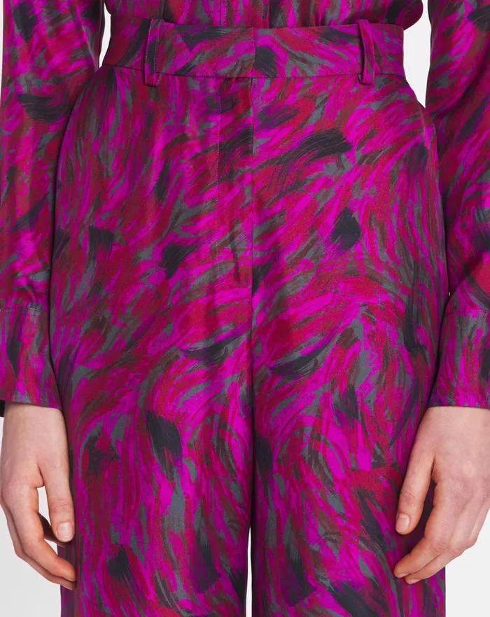 Printed Wide Leg Pants Fuchsia Women Lanvin Pants Printed Wide Leg Pants Fuchsia Women Lanvin Pants