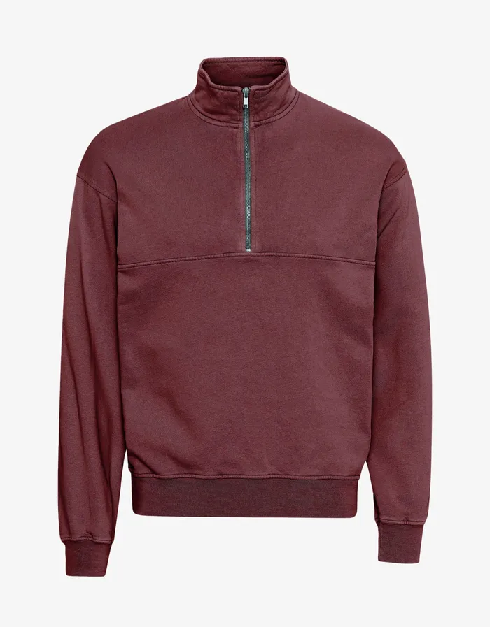 Quarter Zips Colorfulstandard Women Organic Quarter Zip 8211 Dusty Plum