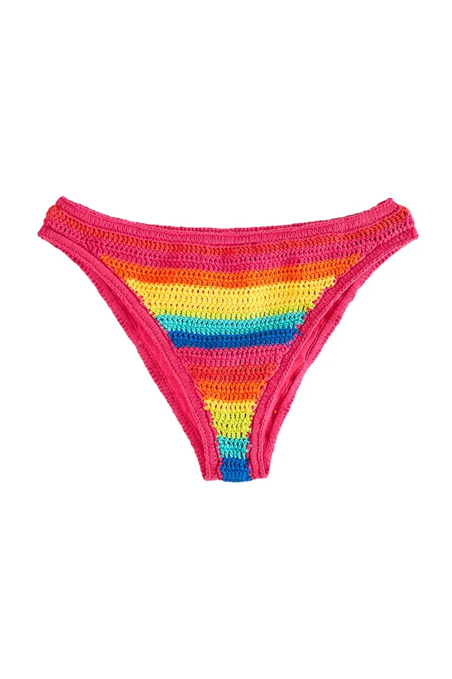 Rainbow Crochet Bikini Bottom Women Farm Rio Bikinis Rainbow Crochet Bikini Bottom Women Farm Rio Bikinis