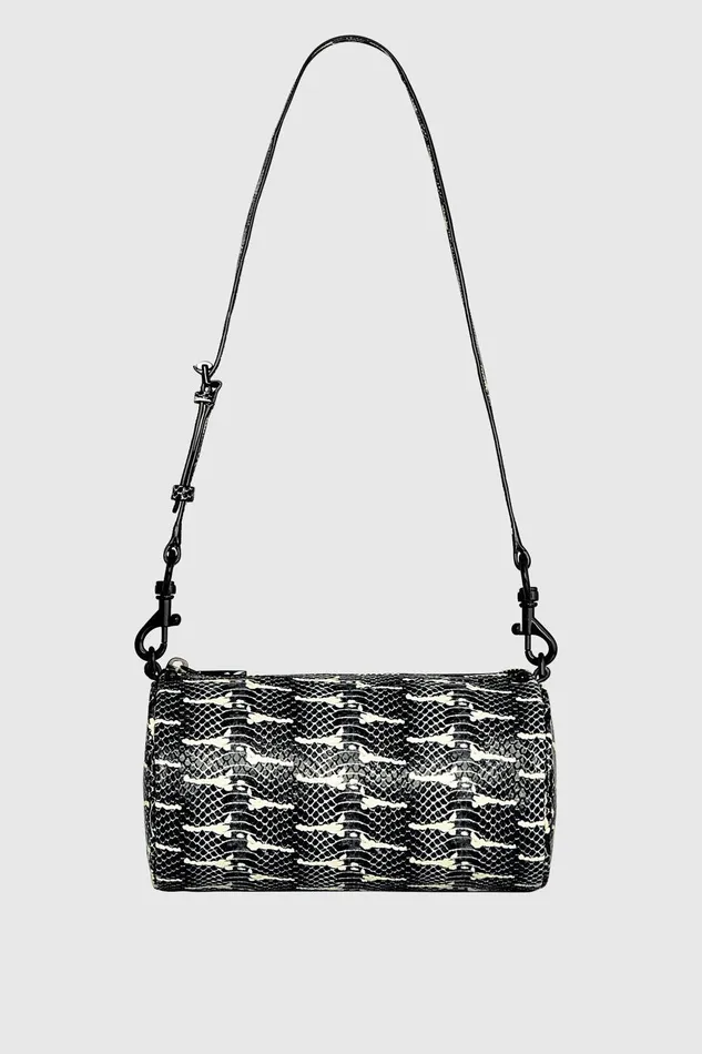Rebecca Minkoff Barrel Crossbody Blackwhite Women Crossbody Bags