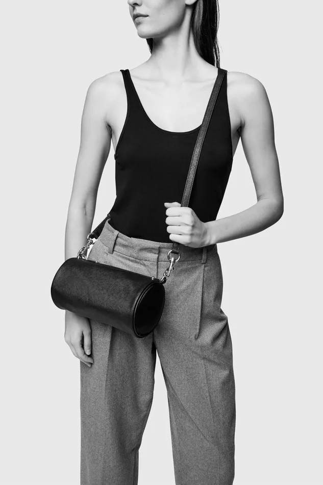Rebecca Minkoff Barrel Crossbody Blackwhite Women Crossbody Bags