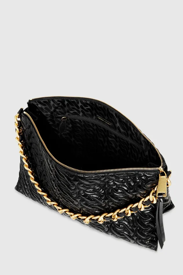 Rebecca Minkoff Chain Quilt Shoulder Bag Blackantique Brass Women Shoulder Bags