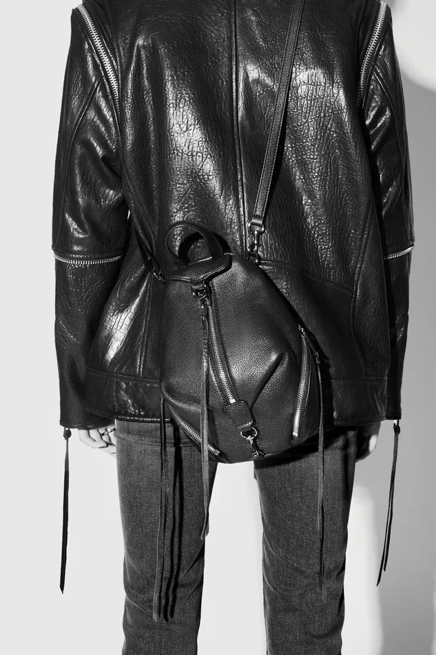 Rebecca Minkoff Convertible Mini Julian Backpack Blackgunmetal Women Backpacks