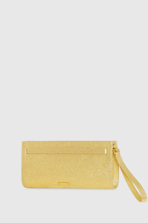 Rebecca Minkoff Curb Link Clutch Gold Women Clutches