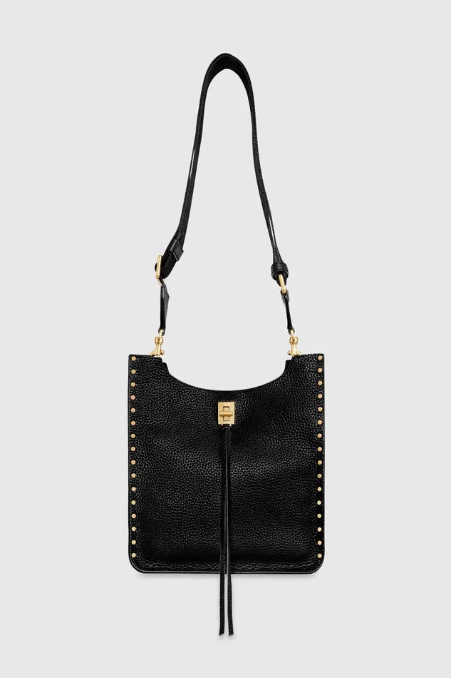 Rebecca Minkoff Darren Medium Feed Black Women Crossbody Bags