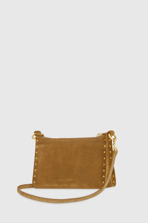 Rebecca Minkoff Darren Mini Top Zip Crossbody Honey Women Crossbody Bags