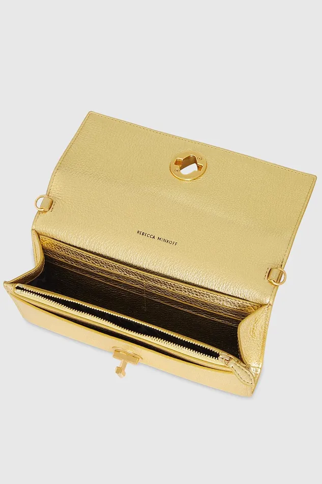 Rebecca Minkoff G Wallet Crossbody Gold Women Clutches