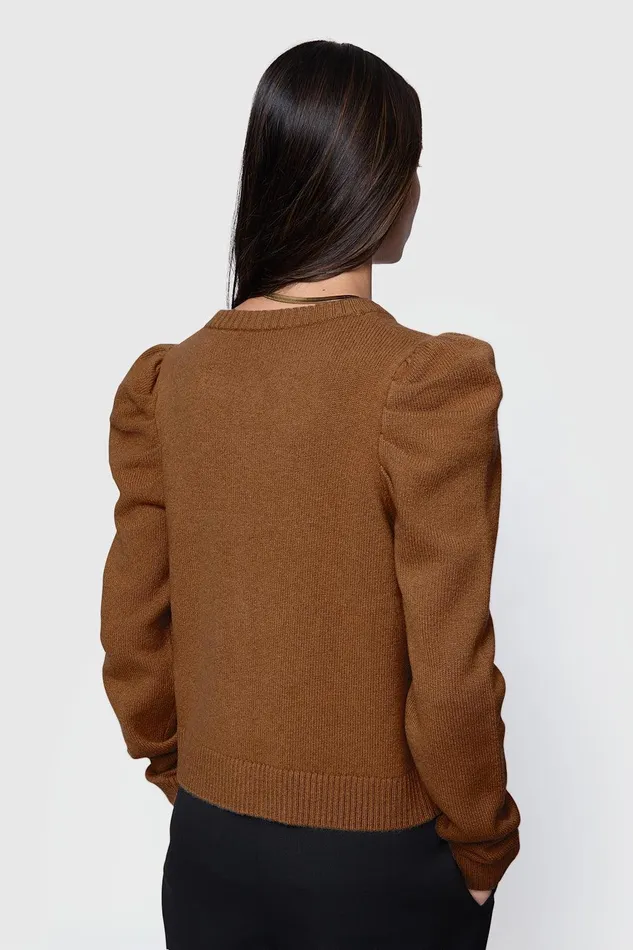 Rebecca Minkoff Janine Cardigan Honey Women Sweaters and Sweatshirts