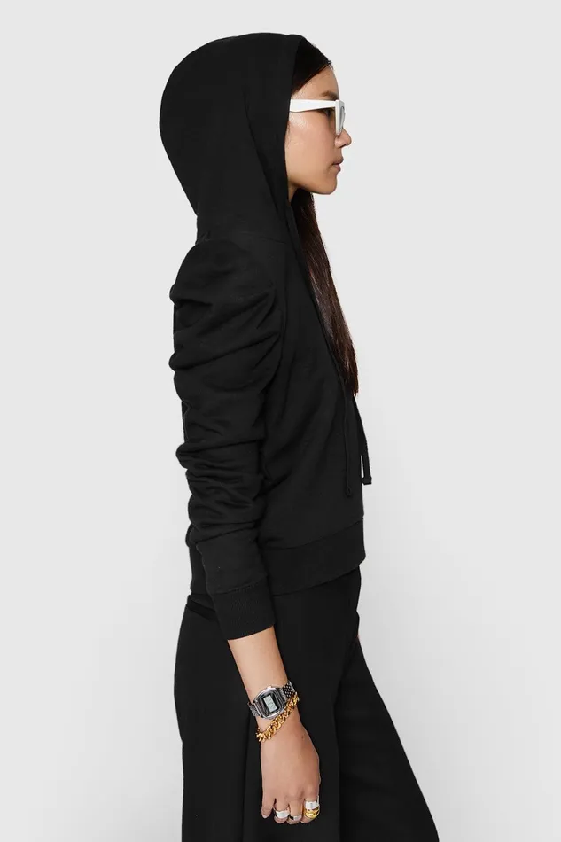 Rebecca Minkoff Janine Hoodie Black Women Sweaters and Sweatshirts