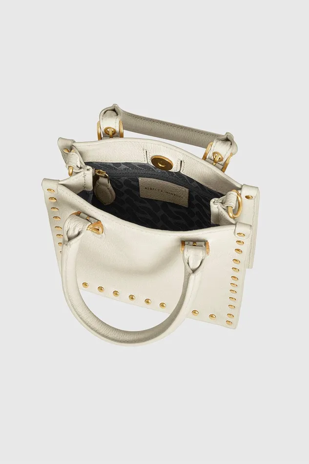 Rebecca Minkoff Studded Mini Tote Porcelain Women Tote Bags