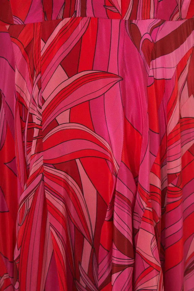 Red Endless Summer V Neck Midi Dress Women Farm Rio Midi Dresses