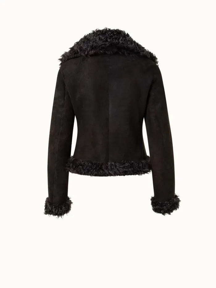 Reversible Shearling Jacket Mocca Women Akris Jackets