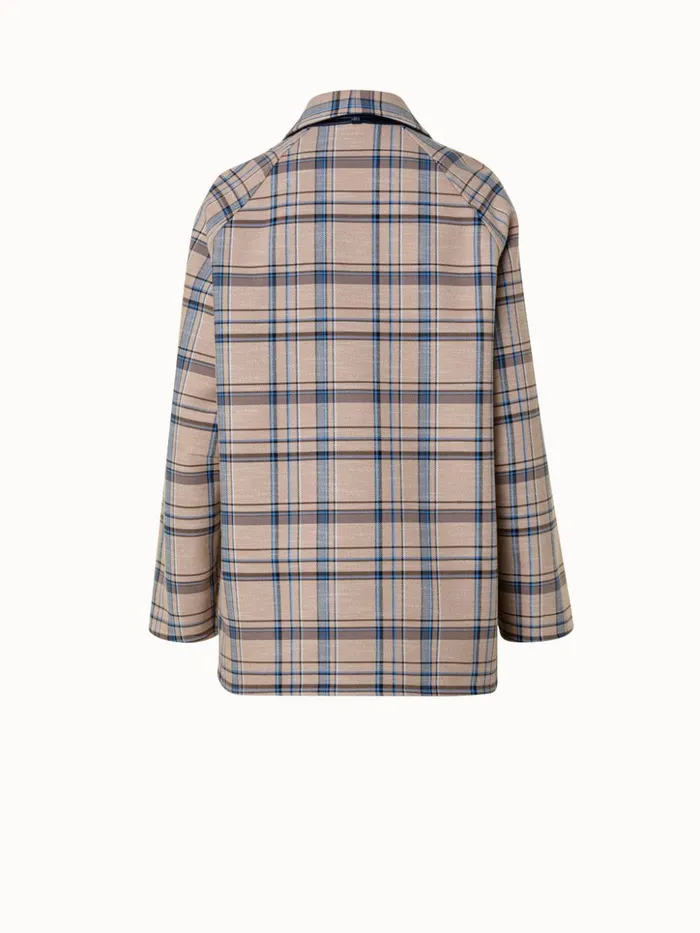 Reversible ThreeinOne Wool Double Weave Jacket Camelnavy Women Akris Jackets