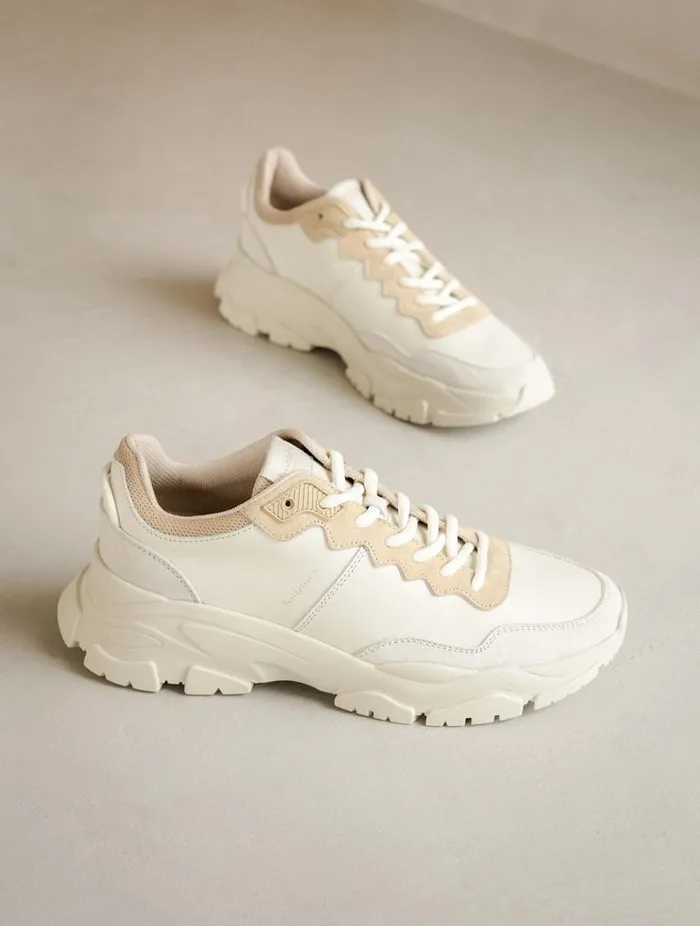 Rinjani Off White and Milos Beige Women Bobbies Sneakers