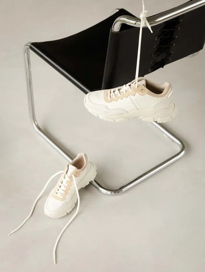 Rinjani Off White and Milos Beige Women Bobbies Sneakers
