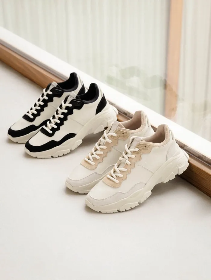 Rinjani Off White and Milos Beige Women Bobbies Sneakers