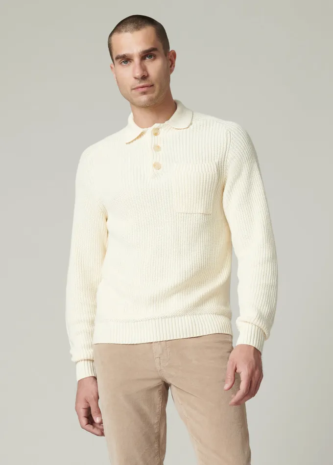 RUBEN POLO SWEATER Chalk Men Sweaters Hoodies Joe8217s Jeans