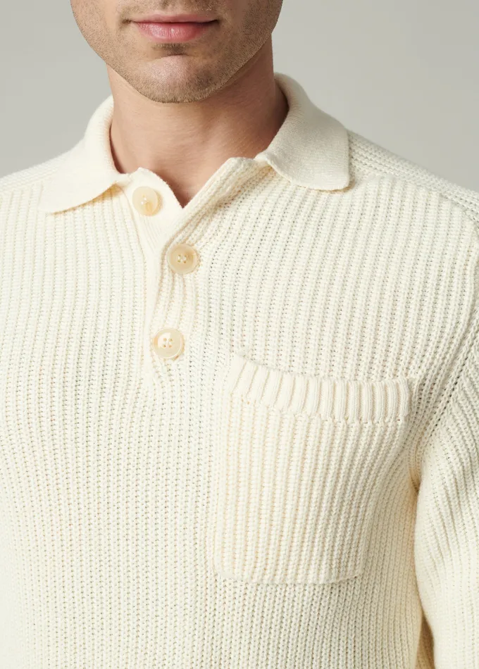 RUBEN POLO SWEATER Chalk Men Sweaters Hoodies Joe8217s Jeans