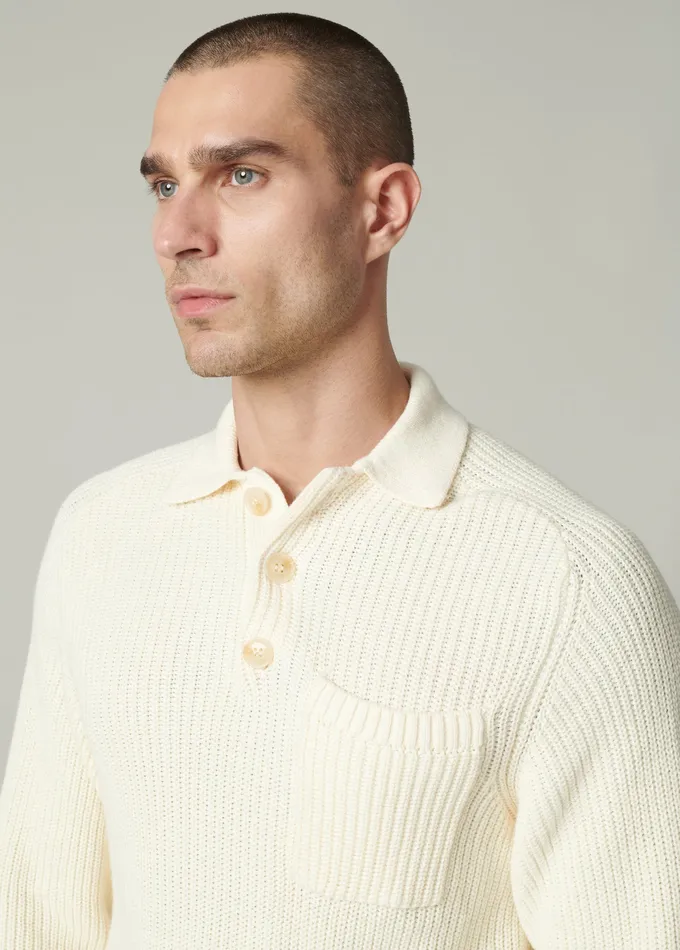 RUBEN POLO SWEATER Chalk Men Sweaters Hoodies Joe8217s Jeans
