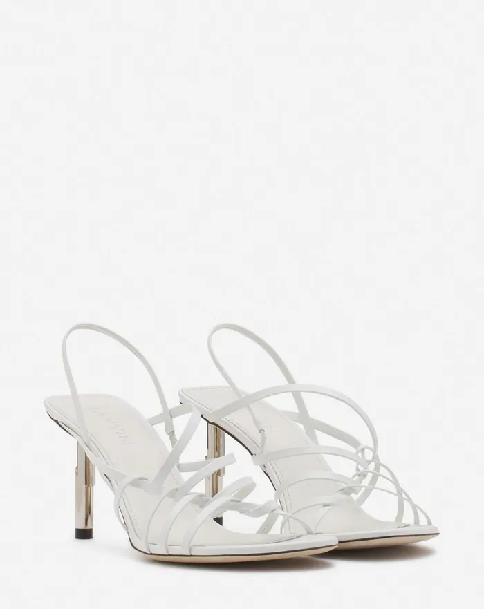 Squence By Lanvin Leather Sandals Beigesilver Women Lanvin Sandals and Mules Squence By Lanvin Leather Sandals Beigesilver Women Lanvin Sandals and Mules