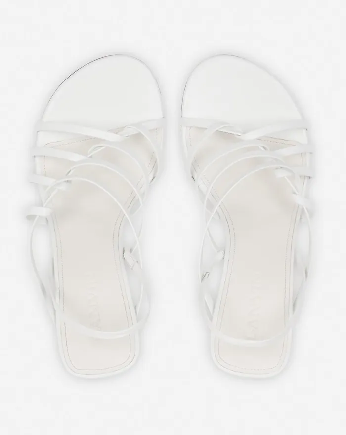 Squence By Lanvin Leather Sandals Beigesilver Women Lanvin Sandals and Mules Squence By Lanvin Leather Sandals Beigesilver Women Lanvin Sandals and Mules